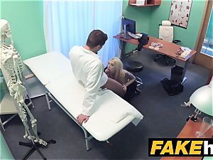 fake health center Fit light-haired inhales pecker